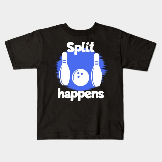 Bowling split happens Kids T-Shirt by maxcode